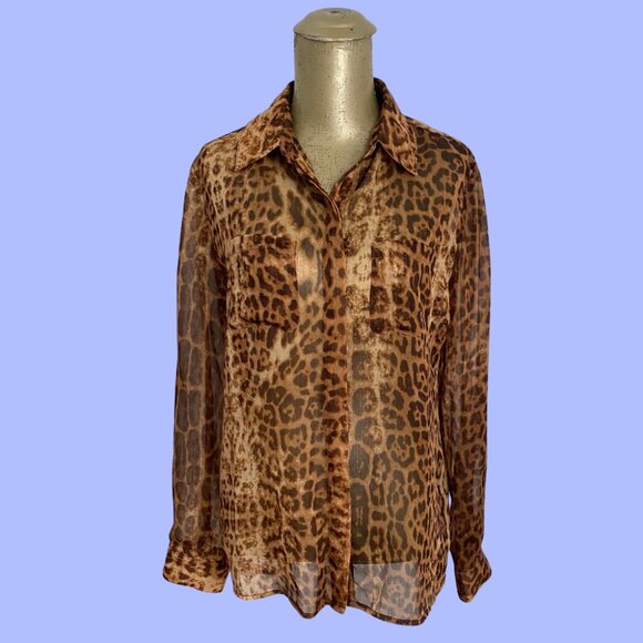 Chico's Leopard Shirt - Picture 1 of 6